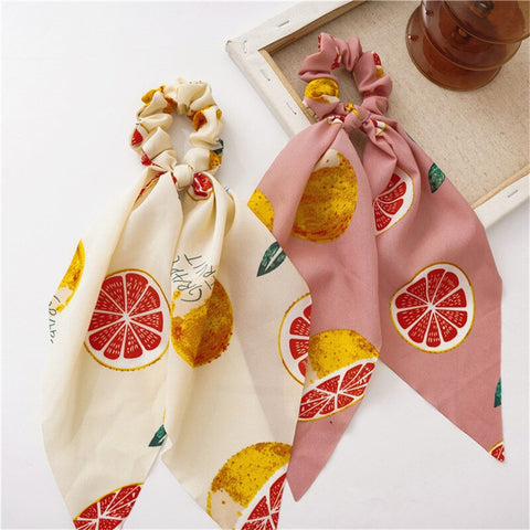 Sweet and sassy scrunchies met sjaaltjes - set of 2
